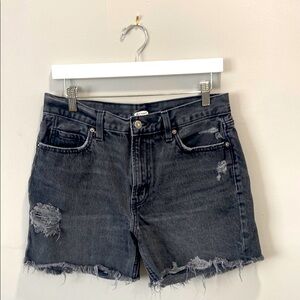 Old Navy Distressed Black Denim Shorts